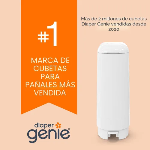 Vista 9 de Diaper Genie Recarga fácil de enrollar 30 bolsas por recambio Capacidad para hasta 1410 pañales para recién nacidos Control de olores Bolsas