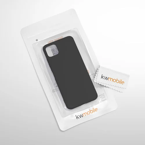Vista 7 de kwmobile Funda compatible con Samsung Galaxy A22 5G - Funda protectora de silicona TPU suave y delgada - Negro mate