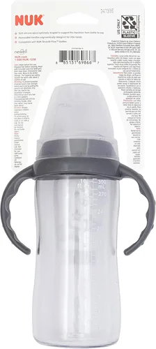 Vista 11 de NUK - Vaso de aprendizaje de tritan con estrellas color gris de 10 onzas, para 12 meses en adelante, sin bisfenol A, a prueba de derrames, paquete
