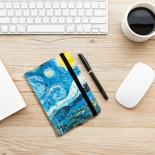 Vista 9 de Funda para pasaporte con bloqueo RFID de piel, organizador de documentos de viaje, Flores de albaricoque.), 201910301033D