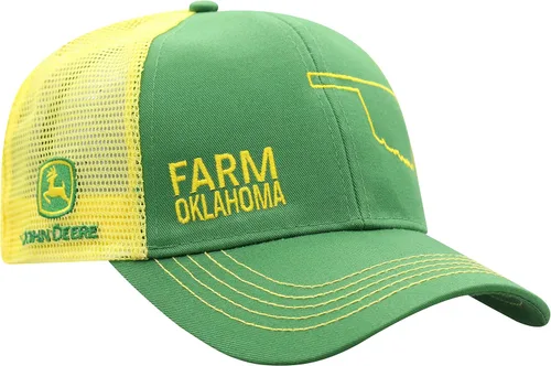 Vista 95 de John Deere Gorra de béisbol con logotipo y malla trasera con contraste, para hombre