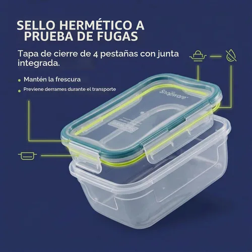 Vista 2 de Snapware Plastic Total Solutions (5 unidades, 3 tazas) Contenedores de almacenamiento de alimentos