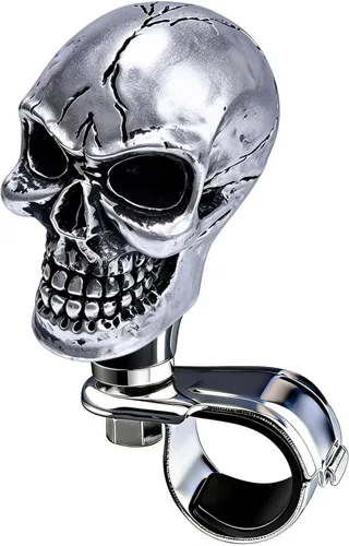 Vista 9 de Pomo Giratorio Impulsor para Volante Perilla Brody con Forma de Calavera Mango de Asistencia Giratorio para Automóvil se Adapta a la Mayoría de Beige