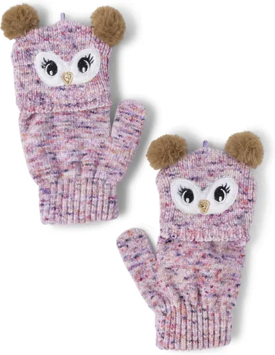 Vista 3 de The Children's Place Conjunto de 2 piezas para niña con gorro de invierno y guantes sin dedos