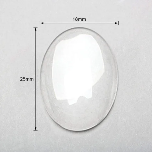 Vista 3 de dophee Cabujón ovalado de vidrio para hacer joyas, azulejos de cúpula transparente con parte trasera plana, azulejos de camafeo con cuentas