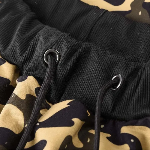 Vista 6 de Hatop Pantalones deportivos de camuflaje para hombre, con bolsillos con cremallera, pantalones deportivos casuales de ajuste regular, pantalones