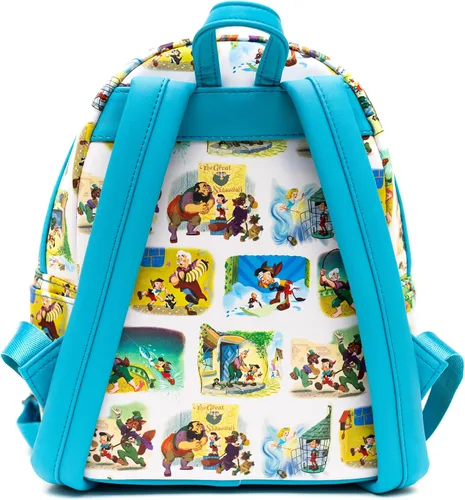 Vista 3 de Loungefly Disney Mini Mochila Pinocho Little Golden Books AOP Multicolor