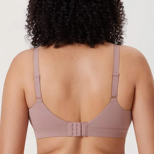 Vista 5 de DELIMIRA Women's Natrelax Plus Size Wireless Bralette V Neck - Full Coverage Seamless Tshirt Bras Unlined Comfort Bra