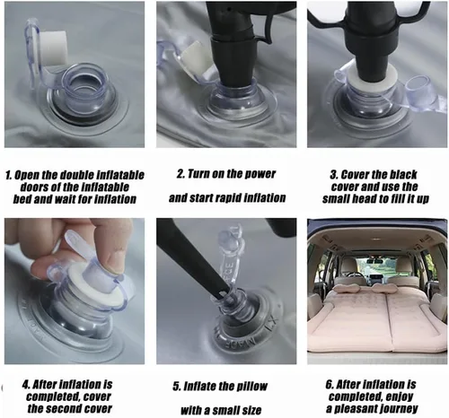 Vista 5 de Cama de automóvil para Dodge Grand Caravan/Durango/Challenger Charger Durango RT, colchón inflable de viaje, camas para dormir, viajes, camping E