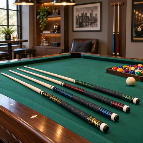 Vista 6 de Kmise 58 Inch FAS Canadian Maple Pool Cue Set 18 19 20 21oz