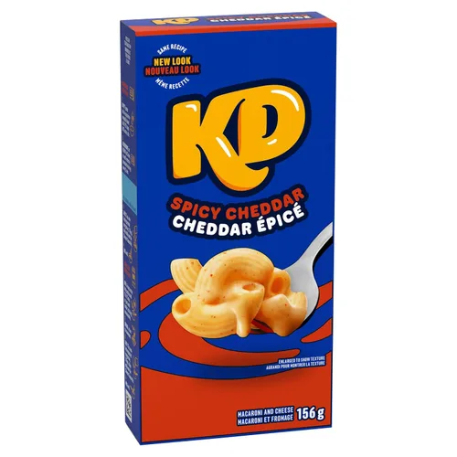 Vista 9 de Kraft Dinner Macarrones y queso cheddar picantes, 5.50 oz (paquete de 12), importados de Canadá