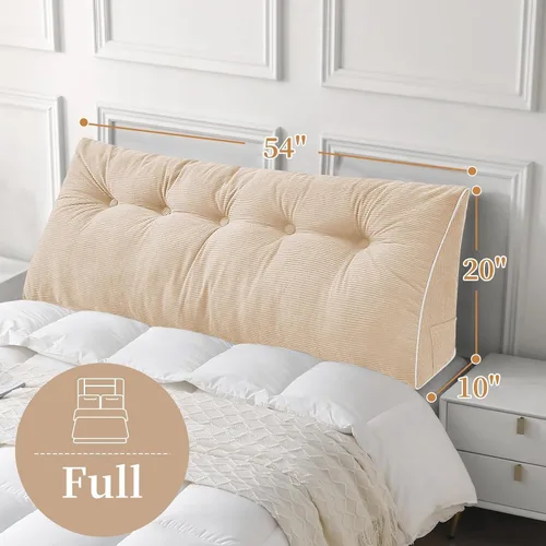 Vista 5 de Sasttie Almohada de Cabecera Full, Almohada de Cuña Cabecera para Sentarse en la Cama, Soporte de Respaldo Cojín Triangular para Leer - Cuenta