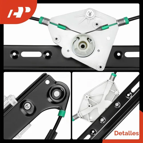 Vista 7 de Regulador de ventana A-Premium sin motor de reemplazo para BMW X3 E83 2004-2010 parte trasera izquierda, lado del conductor