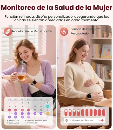Vista 3 de LIGE Reloj inteligente para mujer, pantalla AMOLED de 1.43 pulgadas con respuesta/llamada para iPhone/Android/Samsung, rastreador de actividad
