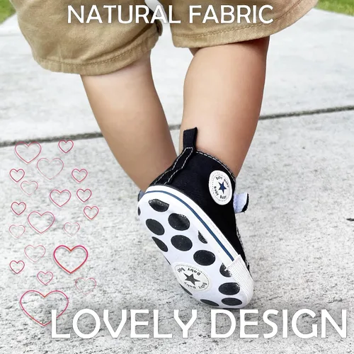 Vista 4 de Happy Dino Tenis unisex para bebés suaves sin corbata suela antideslizante zapatos de lona para primeros caminos elegantes zapatos para recién