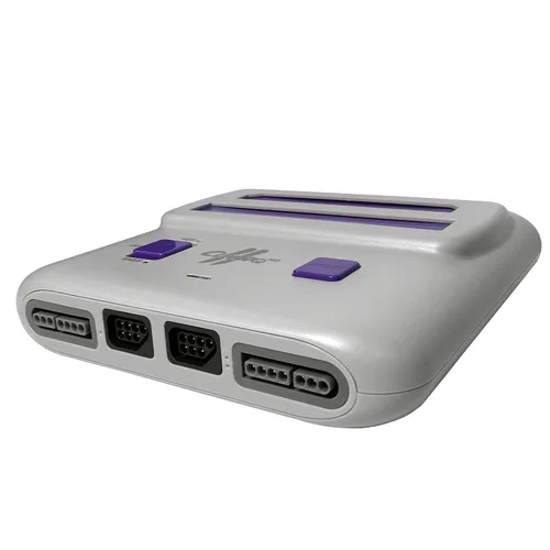 Vista 3 de Old Skool Classiq 2 HD 720p Twin Video Game System GreyPurple Compatible with SNESNES Nintendo and Super Nintendo cartridges