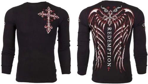 Vista 2 de Archaic by Affliction - Camisa térmica para hombre, color negro