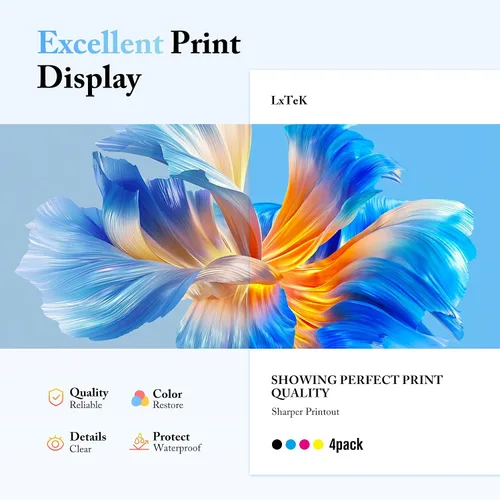 Vista 6 de LxTek - Cartuchos de tinta 902XL para impresoras HP, reemplazo compatible para cartuchos de tinta HP 902XL, paquete de 4 unidades, uso con impresora