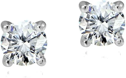 Vista 2 de Pendientes de tuerca de plata de ley con circonita cúbica surtida