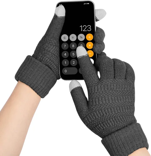 Vista 6 de URATOT Paquete de 4 guantes de punto de invierno para hombre y mujer