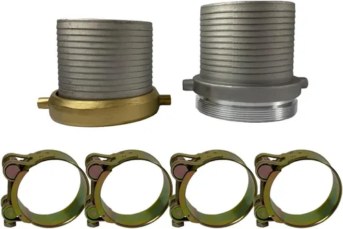 Vista 2 de 6" EN X 300' pies de PVC agrícola Lay Flat Discharge Pump Hose con Roscado Camlock Pin Lug