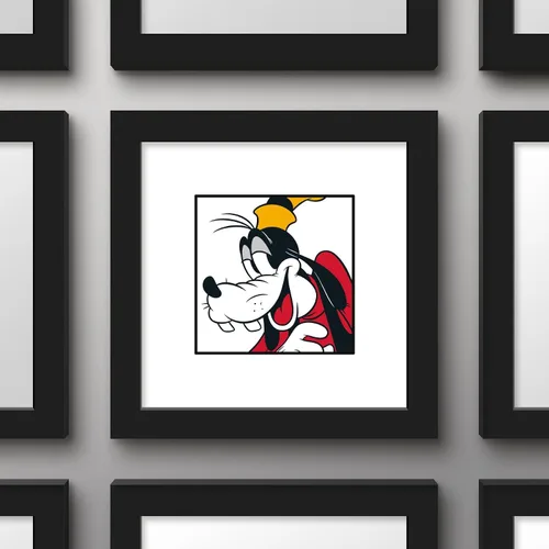Vista 2 de Trends International Gallery Pops Disney Mickey and Friends - Póster de pared de Goofy Expressions Bashful, 12.00 x 12.00 pulgadas, versión de marco