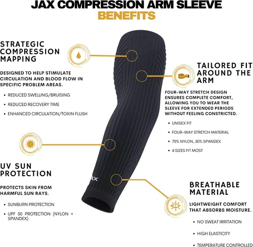 Vista 3 de Jax Baseball Arm Sleeves - Youth and Adult
