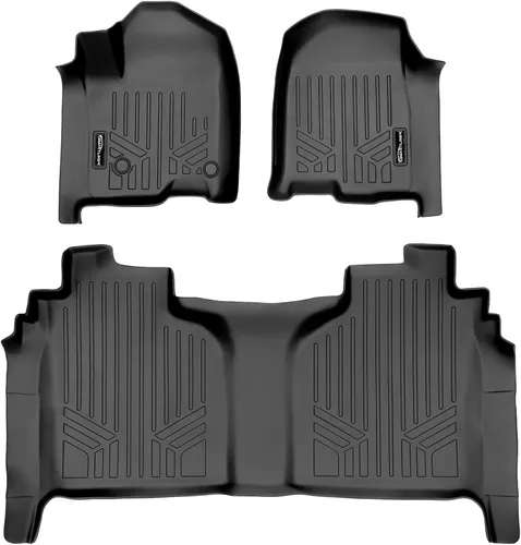 Vista 13 de MAXLINER - Juego de alfombrillas de suelo de ajuste personalizado de 2 filas compatibles con Chevrolet Silverado 1500 2007-2013