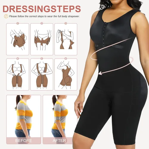 Vista 5 de FeelinGirl Fajas Colombianas Shapewear for Women Tummy Control BBL Stage 2 Post Surgery Compression Garment