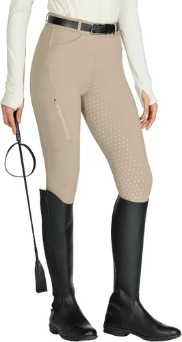Vista 10 de Willit - Pantalones de equitación para mujer con asiento completo, mallas ecuestres de silicona, pantalones de equitación para montar a caballo
