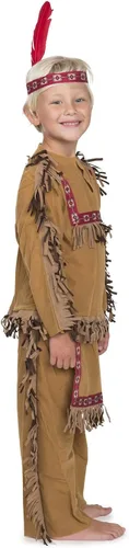Vista 2 de Disfraz de niño indio nativo americano con diadema de plumas
