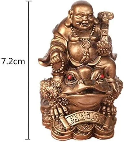 Vista 2 de Arte abstracto moderno que decora la escultura de la estatua, adornos de decoración del hogar Feng Shui Buda riendo, riqueza que ríe Buda sentado