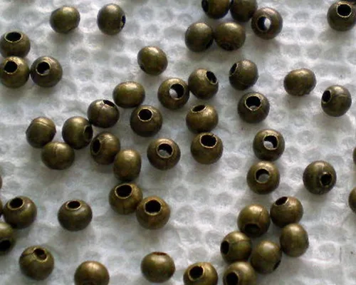 Vista 4 de 500pcs bronce antiguo pequeño metal espaciador redondo cuentas 0.126 in ~fabricación de joyas ~