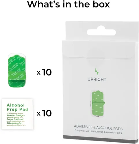 Vista 5 de Upright GO Paquete de repuesto adhesivo para GO 2 & GO S (paquete de 10)