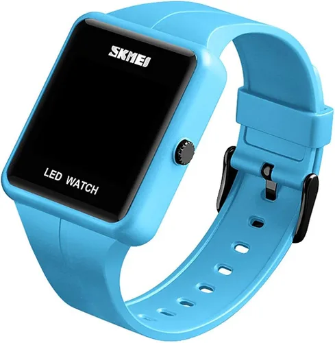 Vista 3 de Gosasa Reloj digital LED de cara grande, fecha, hora, 3bar, impermeable, reloj de pulsera para hombres y mujeres