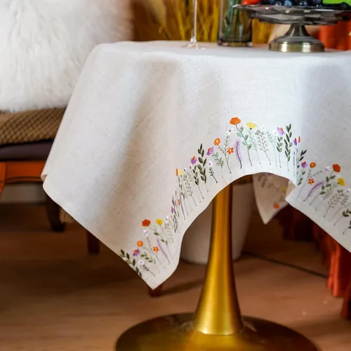 Vista 6 de ARTABLE Mantel pequeño de encaje de macramé de otoño y Navidad, para Acción de Gracias, al aire libre, granja, rústico, cocina, fiesta, cumpleaños