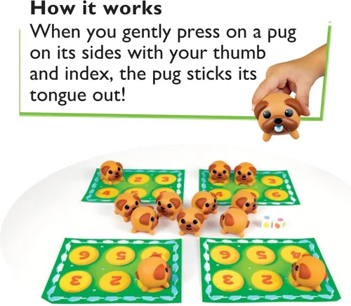 Vista 2 de ¡Lenguas fuera! El juego preescolar y para niños blandito, exprimible - Divertido juego educativo de memoria y coordinación para perritos por Blue