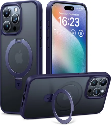 Vista 11 de TORRAS Funda magnética para iPhone 13 Pro Max de 6.7 pulgadas [compatible con Magsafe] con soporte, [protección contra caídas de grado militar] a