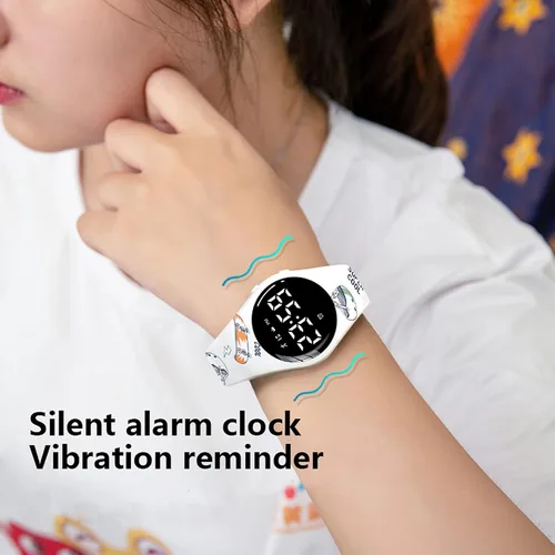 Vista 4 de Nuevo reloj electrónico inteligente de moda unisex con luz de modaMulti-funcional digital deportes impermeable reloj de estudiante despertador reloj
