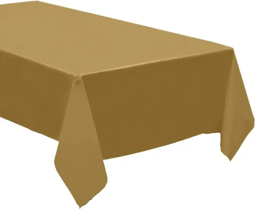 Vista 12 de Paquete de 4: manteles desechables de plástico / manteles de mesa, 54 x 108 pulgadas, rectangular, impermeable y desechable, ideal para fiestas