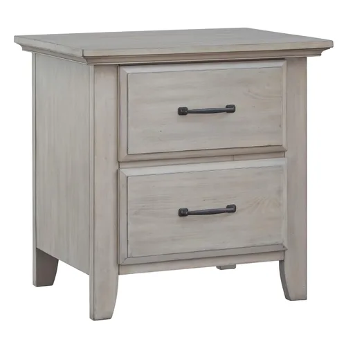 Vista 6 de Soho Baby Chandler Premium - Mesita de noche con 2 cajones, color gris grafito