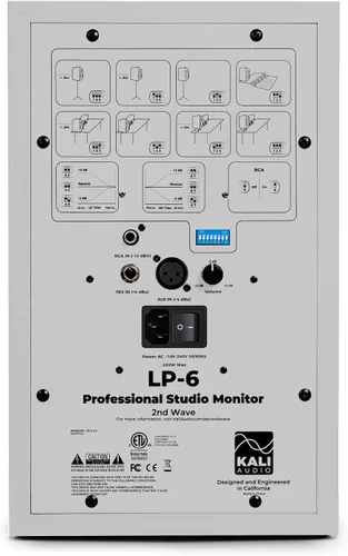 Vista 3 de KALI AUDIO LP-6 V2 Monitor de estudio alimentado de 6.5 pulgadas - Blanco