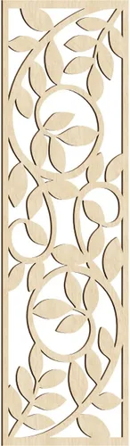 Vista 75 de 9 3/8"W x 24 3/8"H x 1/4"T Utica Decorativo Fretwork Madera Paneles de Pared, Abedul