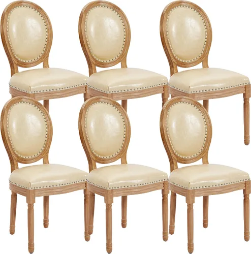 Vista 28 de Juego de 2 sillas de comedor de ratán, sillas de comedor de estilo francés rústico de mediados de siglo, sillas de comedor de acento estilo granja