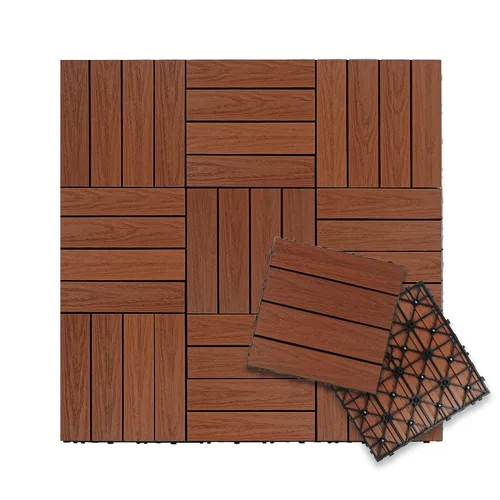 Vista 16 de NewTechWood UltraShield Naturale - Azulejo compuesto para exteriores (1 pie x 1 pie), color rosa de Seúl (10 pies cuadrados por caja)