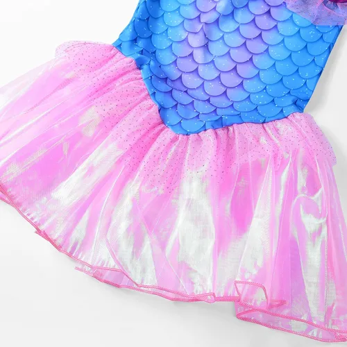 Vista 6 de Ohlover Disfraz de princesa rosa sirena para cosplay