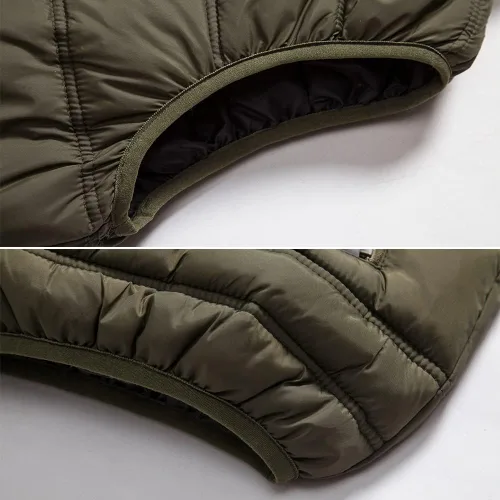 Vista 6 de Msmsse Chalecos de invierno para hombre ropa de abrigo extraíble con capucha