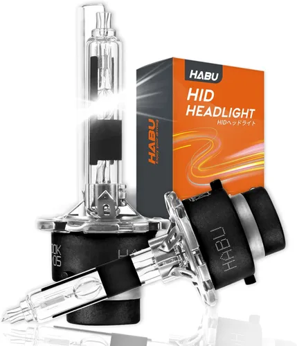 Vista 7 de HABU Bombillas HID para faros delanteros D1S/D1R/D1C, haz alto y bajo, 35W 6000K blanco con base de metal, 66144 66140 85410 85415 repuesto de xenón