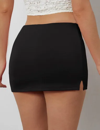 Vista 2 de Minifalda para mujer con pantalón corto y abertura lateral para mujer
