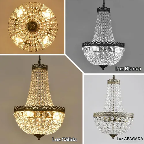 Vista 8 de Mini lámpara colgante de cristal del imperio francés, estilo vintage, D12.6, lámpara de techo para baño, sala de estar, comedor, dormitorio